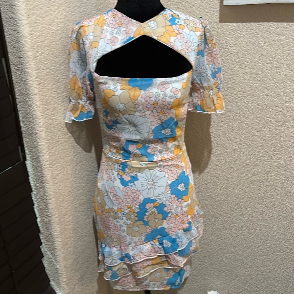Elly bazar Vibrant Floral Cutout Dress